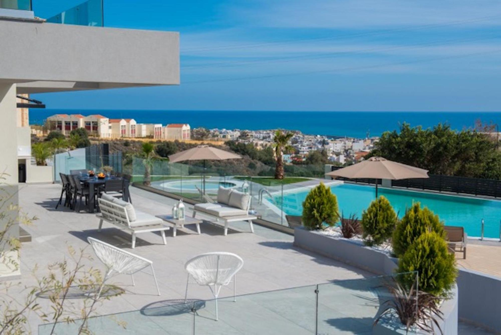 Orama Luxury Villa 4 Bedrooms With Private Pool Limenas Chersonisou Exterior foto